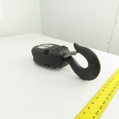 CM 6 Ton 12,000 LB Double Reeved Lower Hoist Hook Block Assembly W/Latch