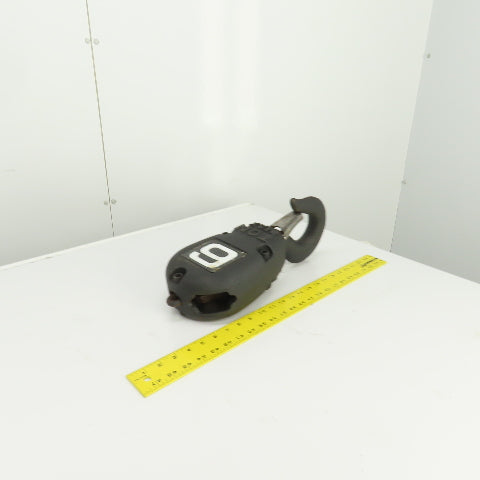 CM 6 Ton 12,000 LB Double Reeved Lower Hoist Hook Block Assembly W/Latch