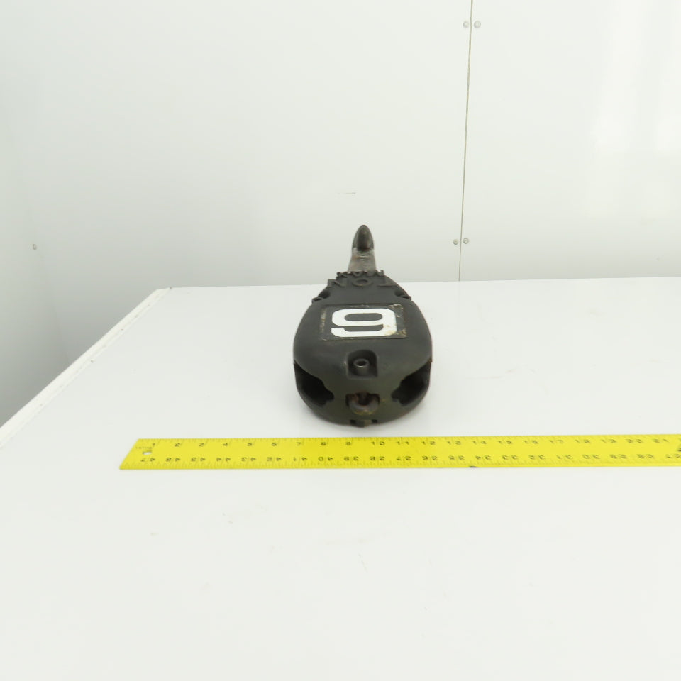 CM 6 Ton 12,000 LB Double Reeved Lower Hoist Hook Block Assembly W/Latch