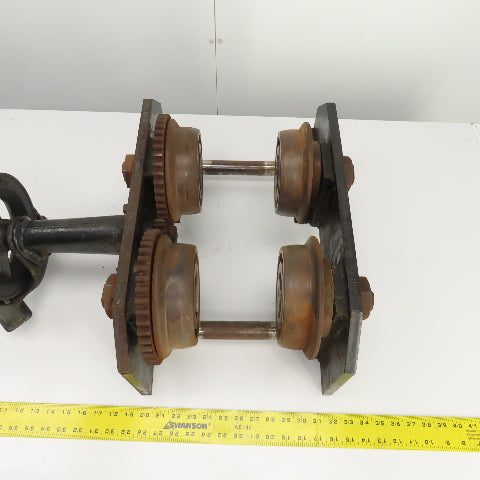 CM 6 Ton 12K Manual Powered Chain Drive Hoist Trolley 3" To 7.5" I-Beam Flange
