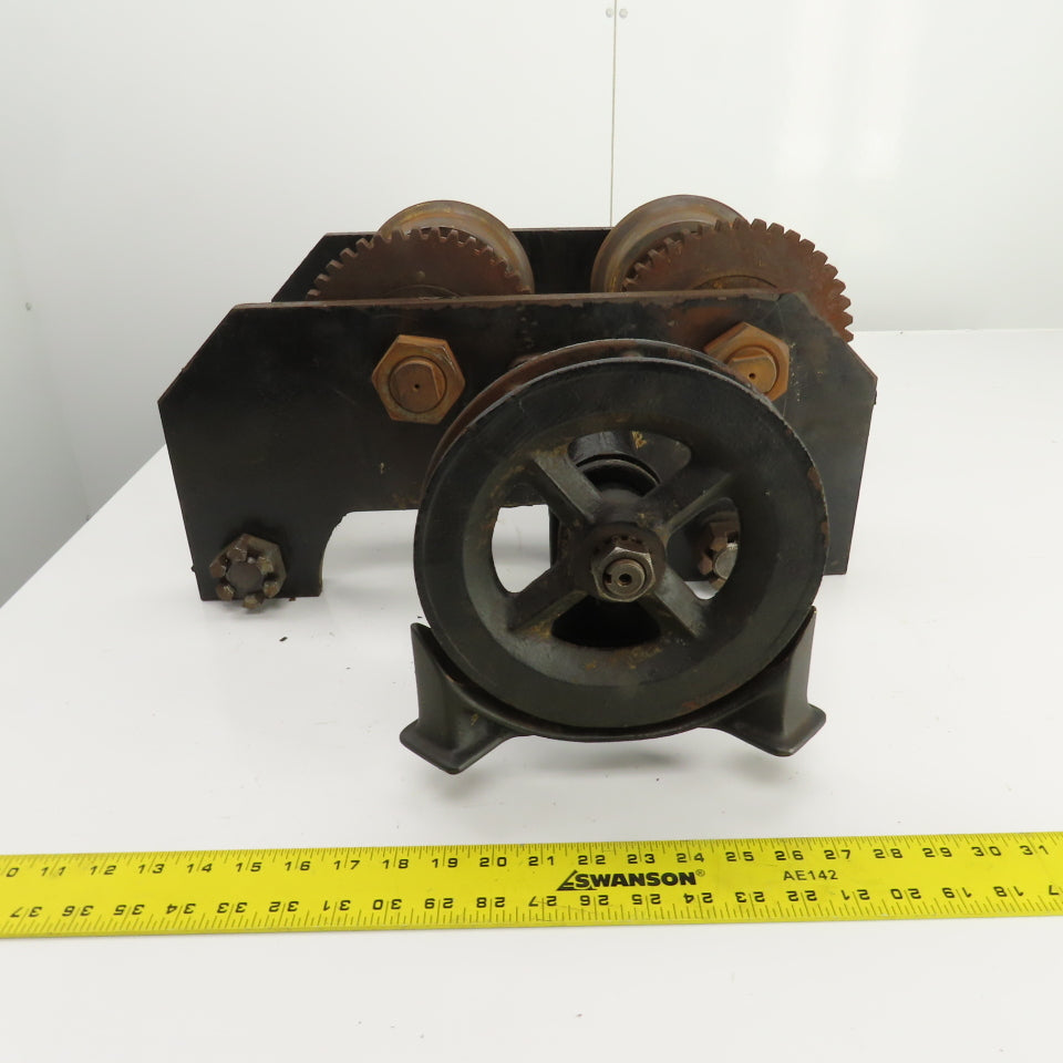 CM 6 Ton 12K Manual Powered Chain Drive Hoist Trolley 3" To 7.5" I-Beam Flange