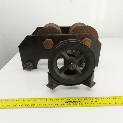 CM 6 Ton 12K Manual Powered Chain Drive Hoist Trolley 3" To 7.5" I-Beam Flange