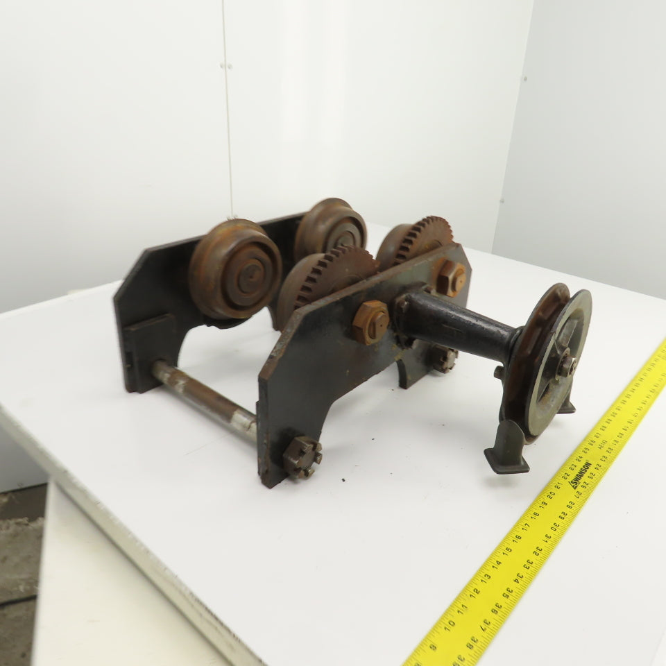 CM 6 Ton 12K Manual Powered Chain Drive Hoist Trolley 3" To 7.5" I-Beam Flange
