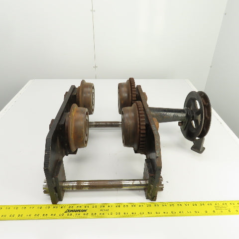 CM 6 Ton 12K Manual Powered Chain Drive Hoist Trolley 3" To 7.5" I-Beam Flange