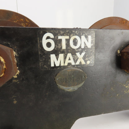 CM 6 Ton 12K Manual Powered Chain Drive Hoist Trolley 3" To 7.5" I-Beam Flange