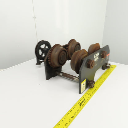 CM 6 Ton 12K Manual Powered Chain Drive Hoist Trolley 3" To 7.5" I-Beam Flange