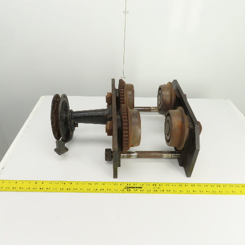 CM 6 Ton 12K Manual Powered Chain Drive Hoist Trolley 3" To 7.5" I-Beam Flange