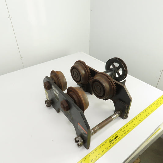 CM 6 Ton 12K Manual Powered Chain Drive Hoist Trolley 3" To 7.5" I-Beam Flange