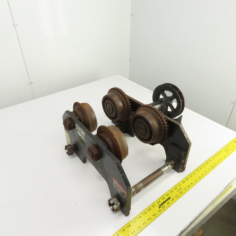 CM 6 Ton 12K Manual Powered Chain Drive Hoist Trolley 3" To 7.5" I-Beam Flange