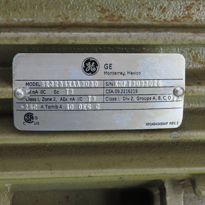 GE 5KS284XAA308D 15HP AC Electric Motor 1185RPM 4690V 3PH 20.4A 284T Frame