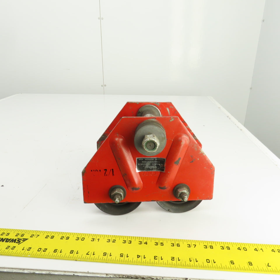 Saginaw 7927 1/2 Ton 1000LB Push/Pull Hoist Beam Trolley 3-1/4" to 6" Flange