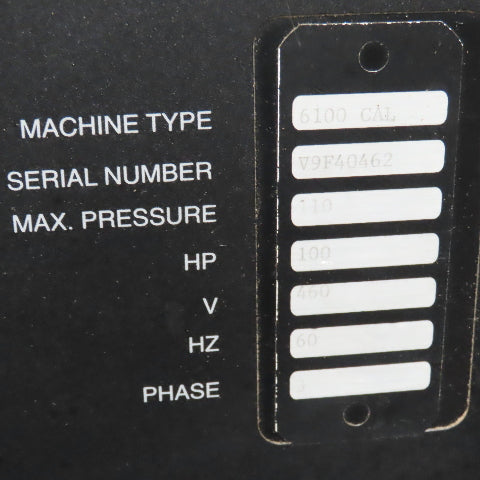 Compair 6100 CAL Cyclon 100HP Rotary Screw Air Compressor 480V 3PH 456CFM 120PSI