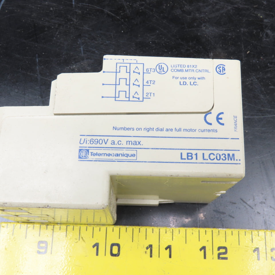 Telemecanique LB1 LC03M10 Overload Relay 4-6.3 Trip 690VAC Max