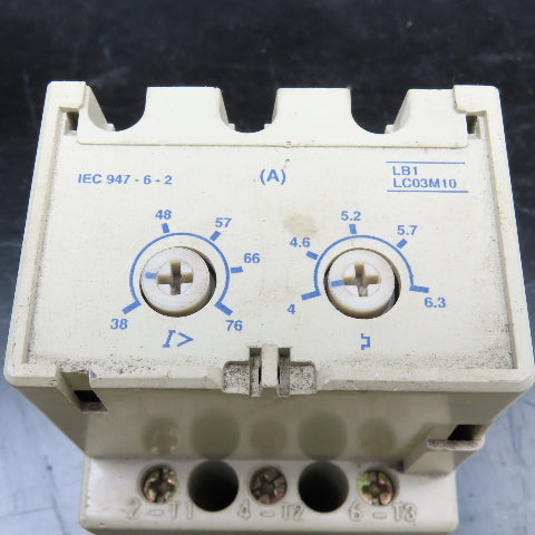Telemecanique LB1 LC03M10 Overload Relay 4-6.3 Trip 690VAC Max