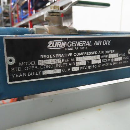Zurn HL-4SP Regenerative Compressed Air Dryer 110V 1PH 27SCFM 100PSIG Inlet
