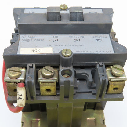 Westinghouse A201K0BA 440/600V 3Hp Max Size 0 Motor Starter 120V Coil