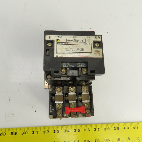 Square D 8536SDOS Ser A Nema Size 2 600V Contactor 120V Coil 10-25HP