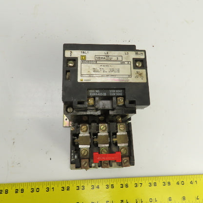 Square D 8536SDOS Ser A Nema Size 2 600V Contactor 120V Coil 10-25HP