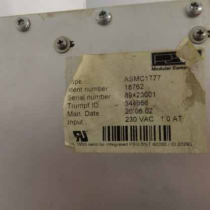 Kontron ASMC1777 Trumpf 344666 Laser Controller 230V W/TASC-MFB TASC-HF CP-600