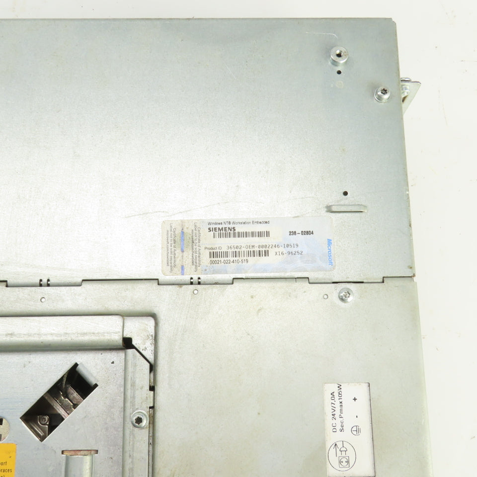 Siemens 6FC5210-0DF22-0AA0 Sinumerik PCU 50 WinNT4.0 WS EmbSys For Trumpf Laser