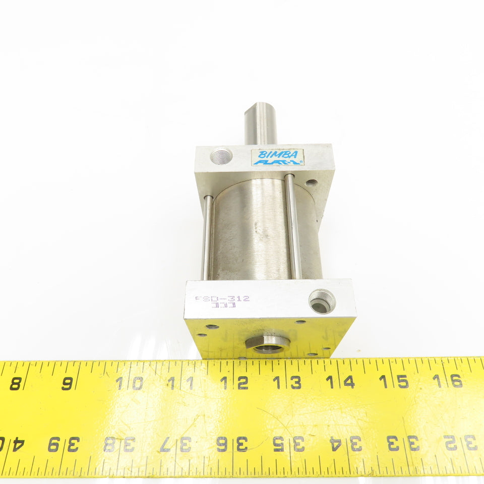 Bimba FSD-312 2" Bore 2" Double Ended Stroke Push Pull Pneumatic Cylinder