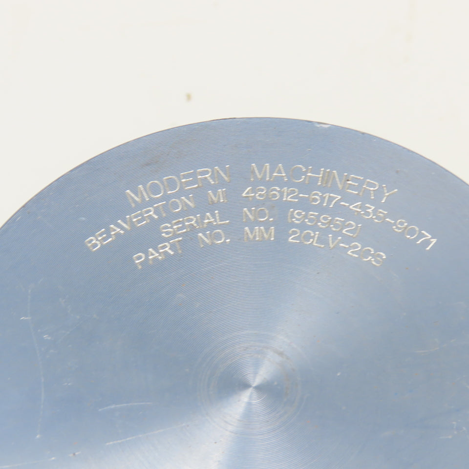 Modern Machinery MM 2CLV-2CS 2-1/4" Bore 2" Stroke Double Acting Air Cylinder