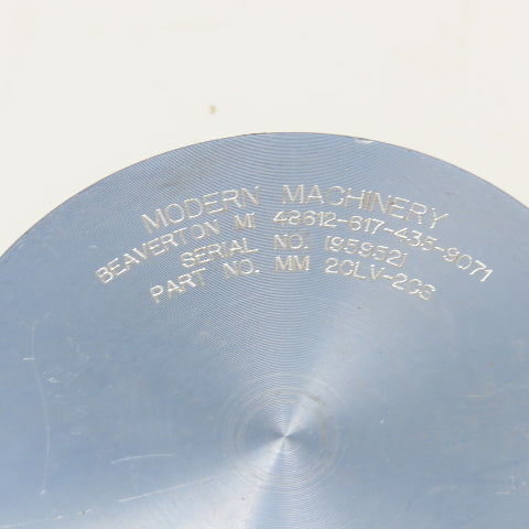 Modern Machinery MM 2CLV-2CS 2-1/4" Bore 2" Stroke Double Acting Air Cylinder