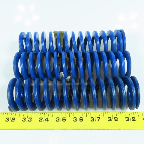 2" x 7" Blue Flat Wire Die Spring 1" Rod Dia. Lot of 3