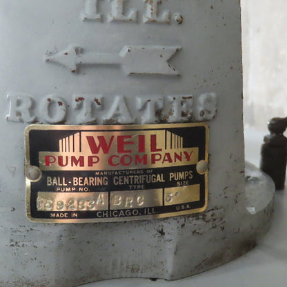 Well Pump Co. 159283 2HP 3" Vertical Ball Bearing Centrifugal Pump 70" Depth 3PH