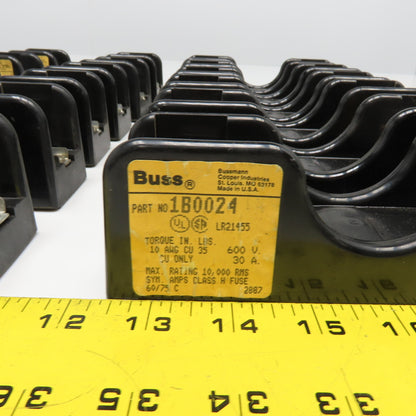 Buss 1B0024 600V 30A Class H Fuse Holder Lot Of 12