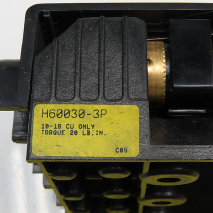 Buss H60030-3P 600V 30A Class H 3 Pole Fuse Holder