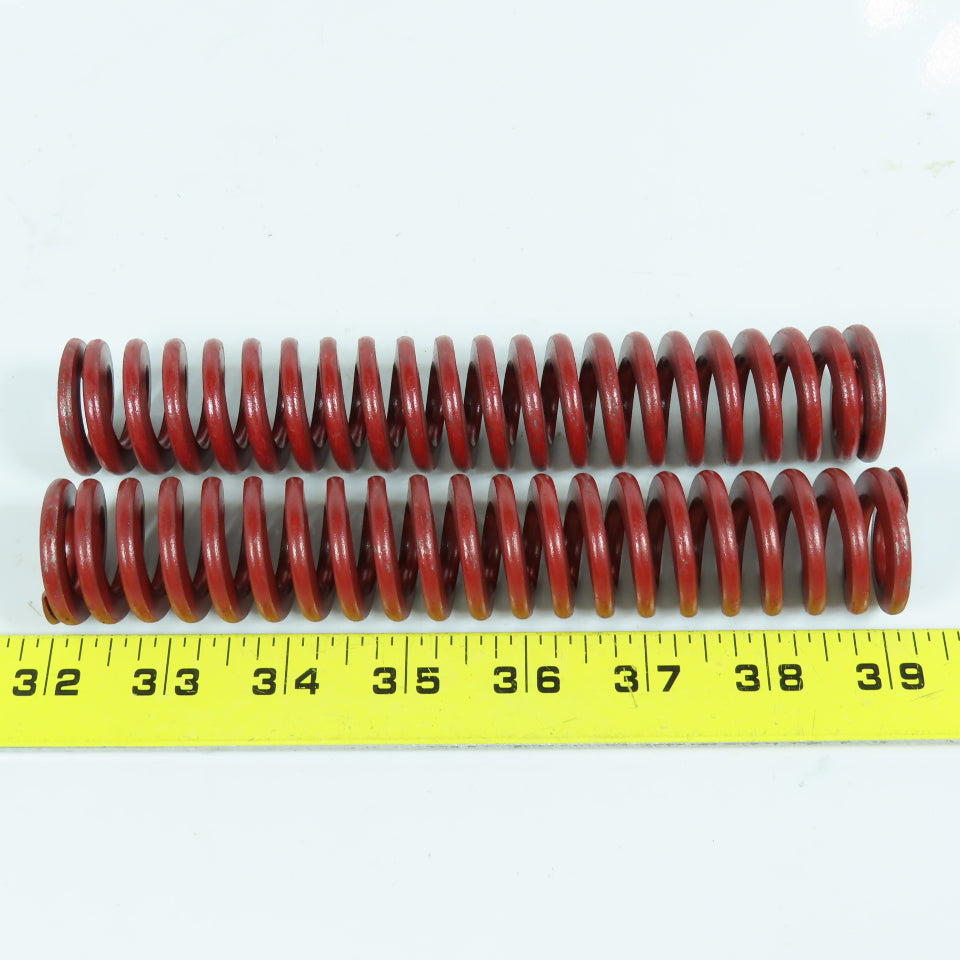 1-1/4" x 7" Red Flat Wire Die Spring 5/8" Rod Dia. Lot of 2