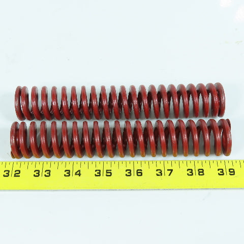 1-1/4" x 7" Red Flat Wire Die Spring 5/8" Rod Dia. Lot of 2