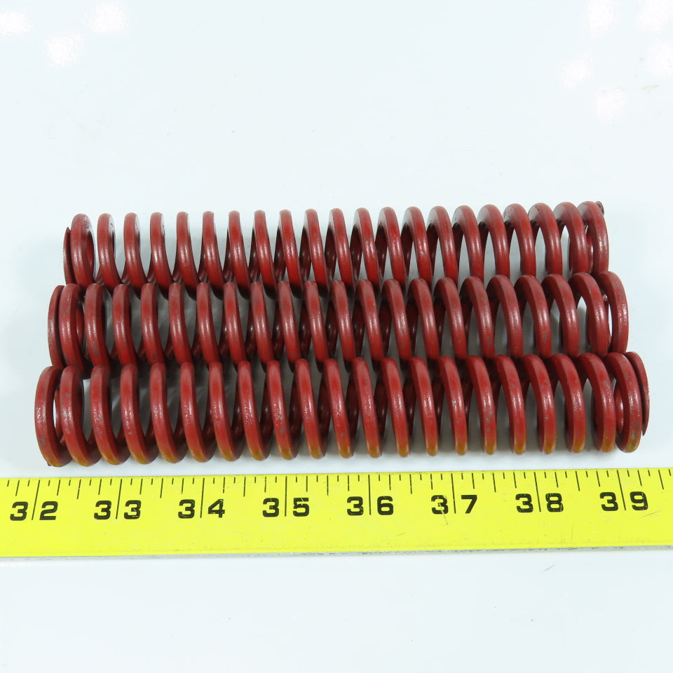 1-1/4" x 7" Red Flat Wire Die Spring 5/8" Rod Dia. Lot of 3