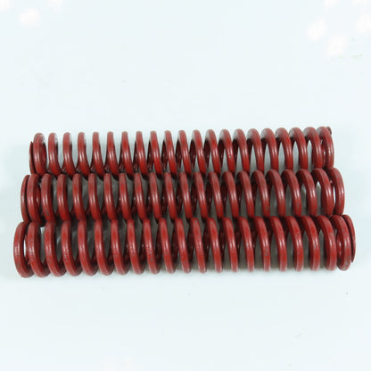 1-1/4" x 7" Red Flat Wire Die Spring 5/8" Rod Dia. Lot of 3