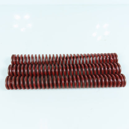 1-1/4" x 10" Red Flat Wire Die Spring 5/8" Rod Dia. Lot of 3