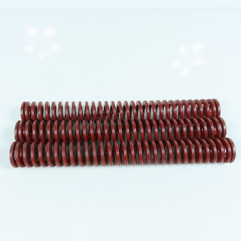 1-1/4" x 10" Red Flat Wire Die Spring 5/8" Rod Dia. Lot of 3