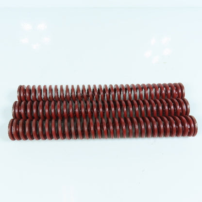 1-1/4" x 10" Red Flat Wire Die Spring 5/8" Rod Dia. Lot of 3