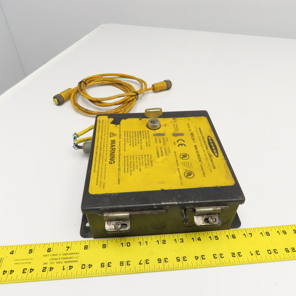 Banner MSCA-1 Mini Screen Safety Light Curtain Control Box 115VAC