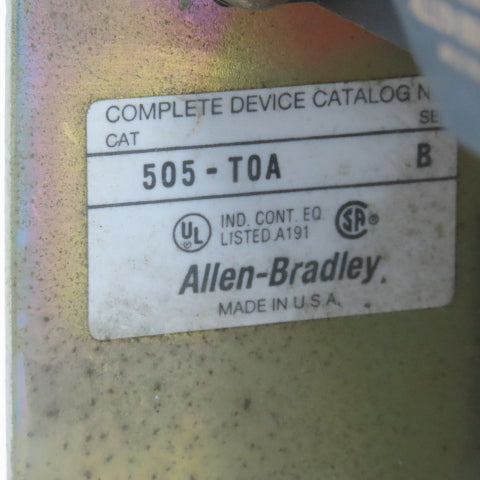Allen Bradley 550-T0A94A Ser.B Reversing Contactor 600V 2HP Size 00 240V Coil