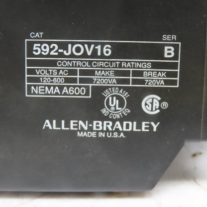Allen Bradley 550-T0A94A Ser.B Reversing Contactor 600V 2HP Size 00 240V Coil