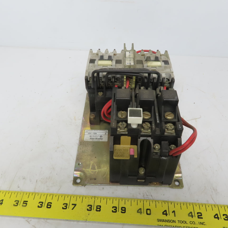 Allen Bradley 550-T0A94A Ser.B Reversing Contactor 600V 2HP Size 00 240V Coil