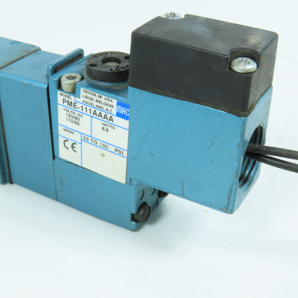 MAC 811C-PM-116AA-152 5/2 Position Pneumatic Solenoid Valve 150 PSI W/PME111AAAA