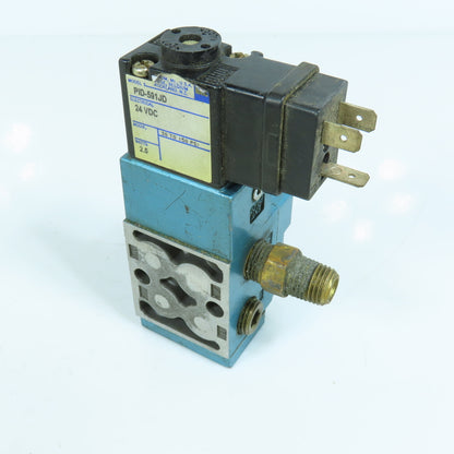 MAC 712C-12-PI-591JD 4 Way Pneumatic Solenoid Valve 150 PSI 24 VDC