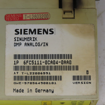 Siemens 6FC5111-0CA04-0AA0 Sinureik DMP Analog /IN