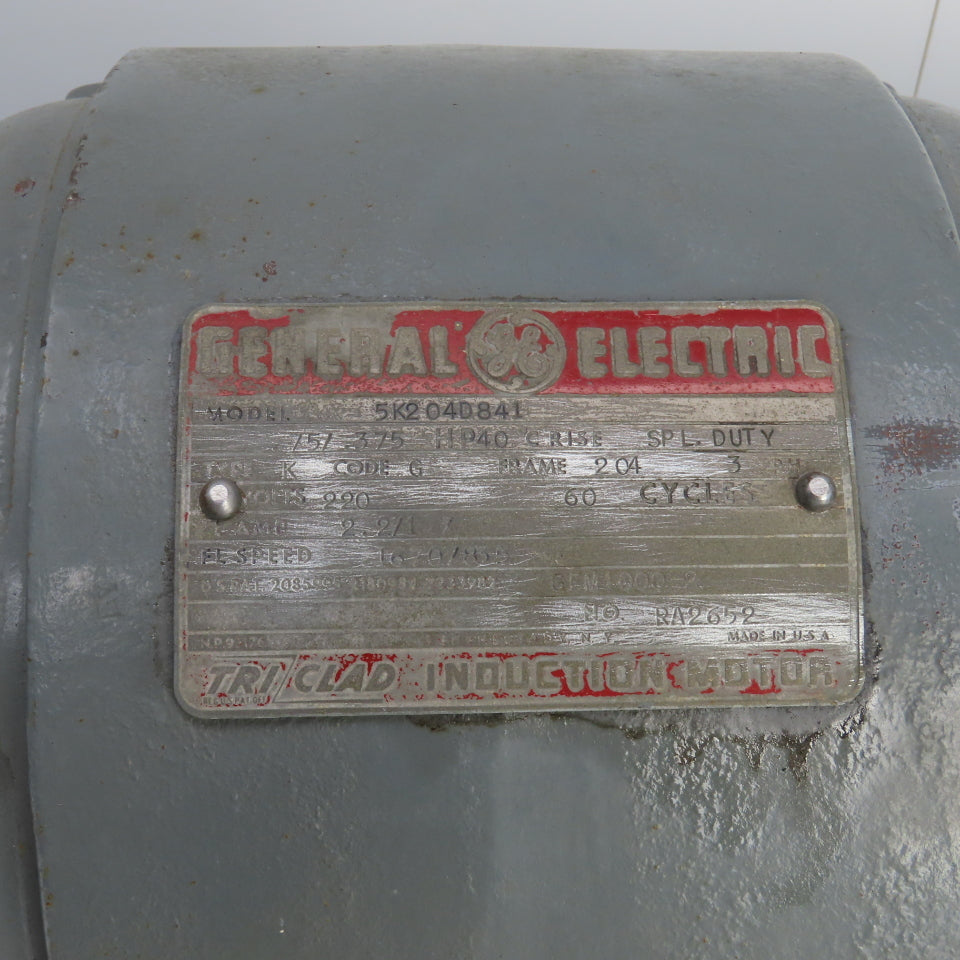 GE 5K204D841 0.75/ 0.375HP Dual Speed AC Electric Motor 1670/835RPM 220V 204 FR.