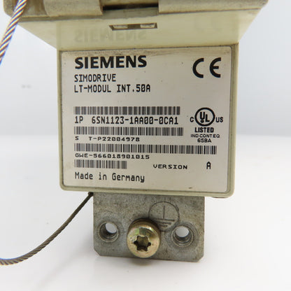 Siemens 6SN1118-0DG21-0AA1 Simodrive 6SN1123-1AA00-0-0CA1 LT Module 50A Ver A