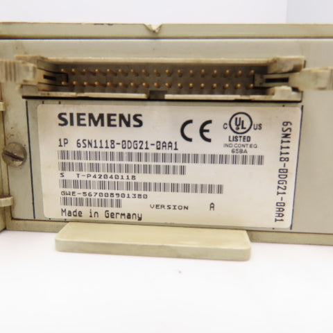 Siemens 6SN1118-0DG21-0AA1 Simodrive 6SN1123-1AA00-0-0CA1 LT Module 50A Ver A