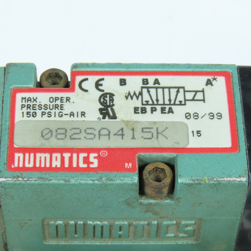 Numatics 082SA415K Pneumatic Solenoid Valve 150 PSI W/ 8 Port FlexiBlok Manifold