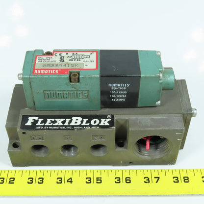 Numatics 082SA415K Pneumatic Solenoid Valve 150 PSI W/ 8 Port FlexiBlok Manifold